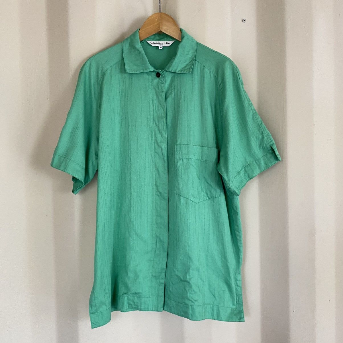 Dior Christian Dior Mint Green Short Sleeve Shirt Size M / US 6-8 / IT 42-44 - 1 Thumbnail