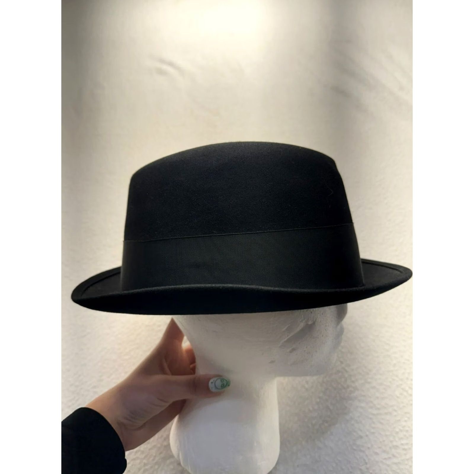 Vintage VINTAGE Nob Hill Hat Fedora Mens 3/8 Black) Size ONE SIZE - 4 Thumbnail
