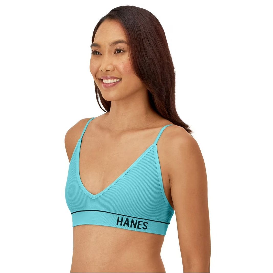 Hanes Hanes Originals Women's Rib Triangle Bra Size Large Size ONE SIZE - 4 Thumbnail