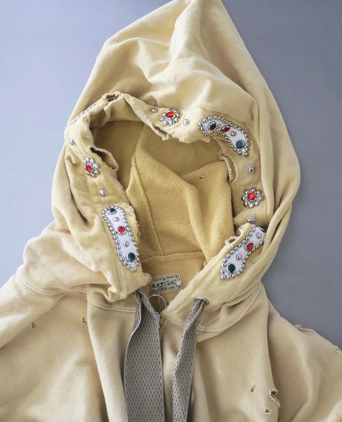 Kapital Kapital Thriller Damaged Devil Studs Zip Hoodie | Grailed