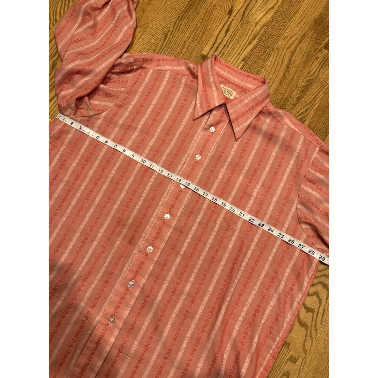 Vintage VINTAGE Manhattan Button-Up Shirt Men’s 2XL Pink Striped Cotton Collared Long Sleeve 70s 80s Retro Disco Pockets Size US XXL / EU 58 / 5 - 4 Thumbnail