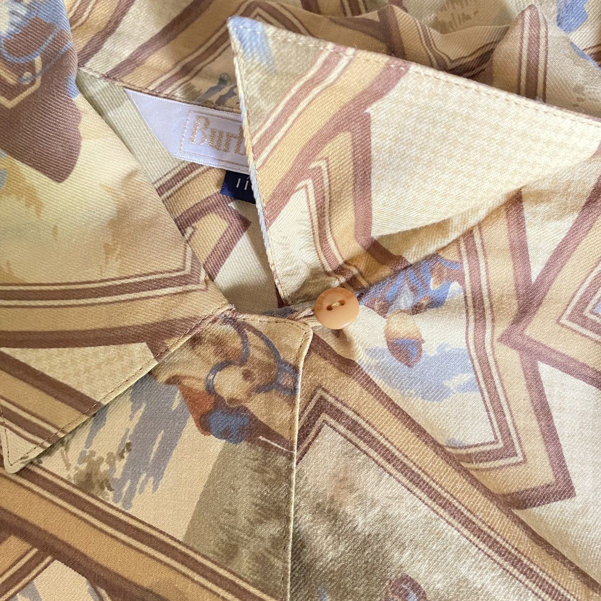 Burberry Burberry Vintage gold Equestrian Print Shirt Size L / US 10 / IT 46 - 13 Thumbnail