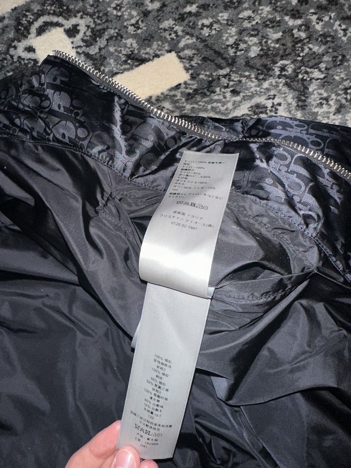 Dior Dior Navy Puffer Jacket Oblique Monogram 56 XL Size US XL / EU 56 / 4 - 7 Thumbnail