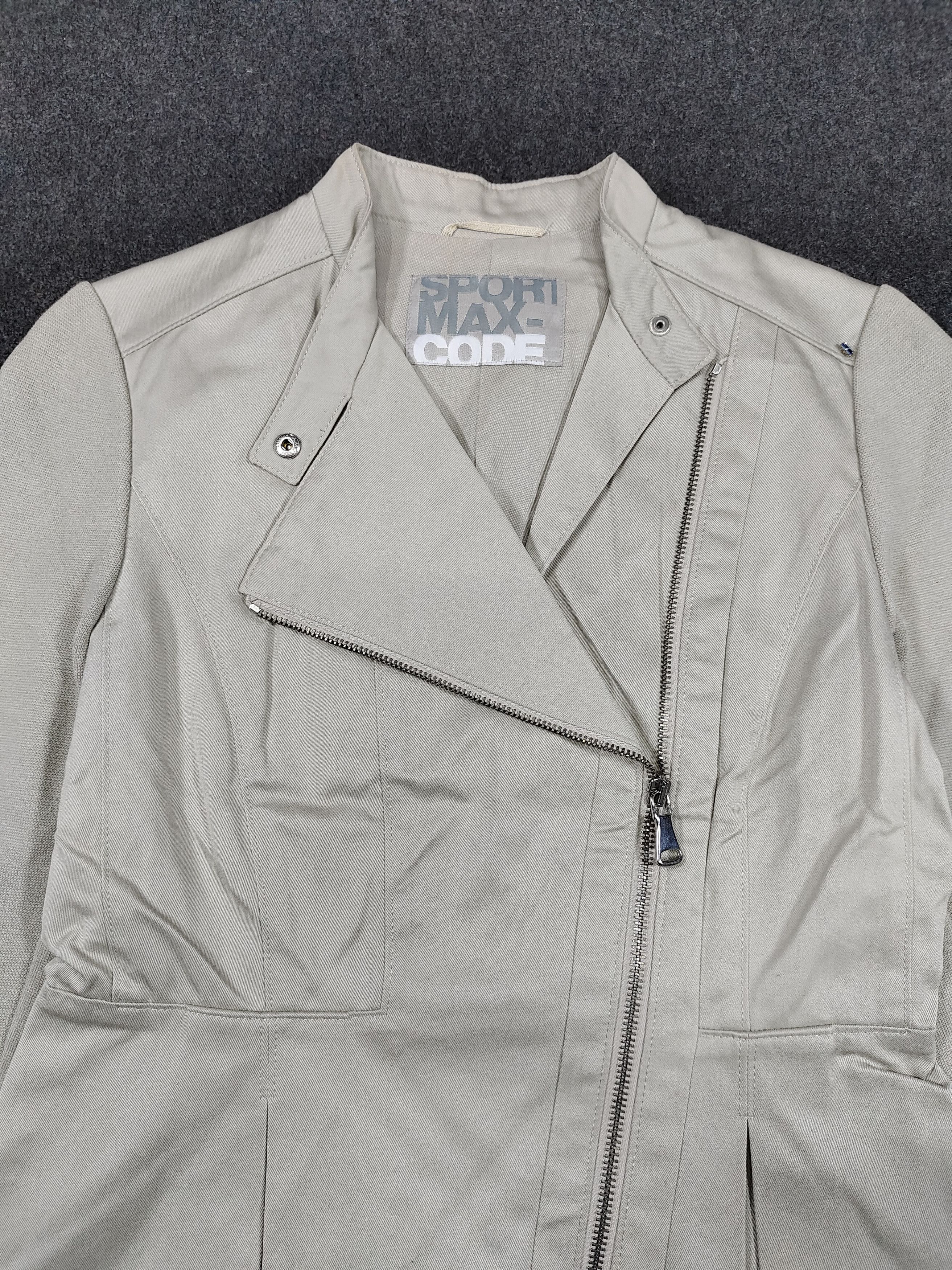 Max Mara 00s Sport Maxcode- Hybrid Asymmetric Zip Fitted Moto Jacket Size M / US 6-8 / IT 42-44 - 5 Thumbnail