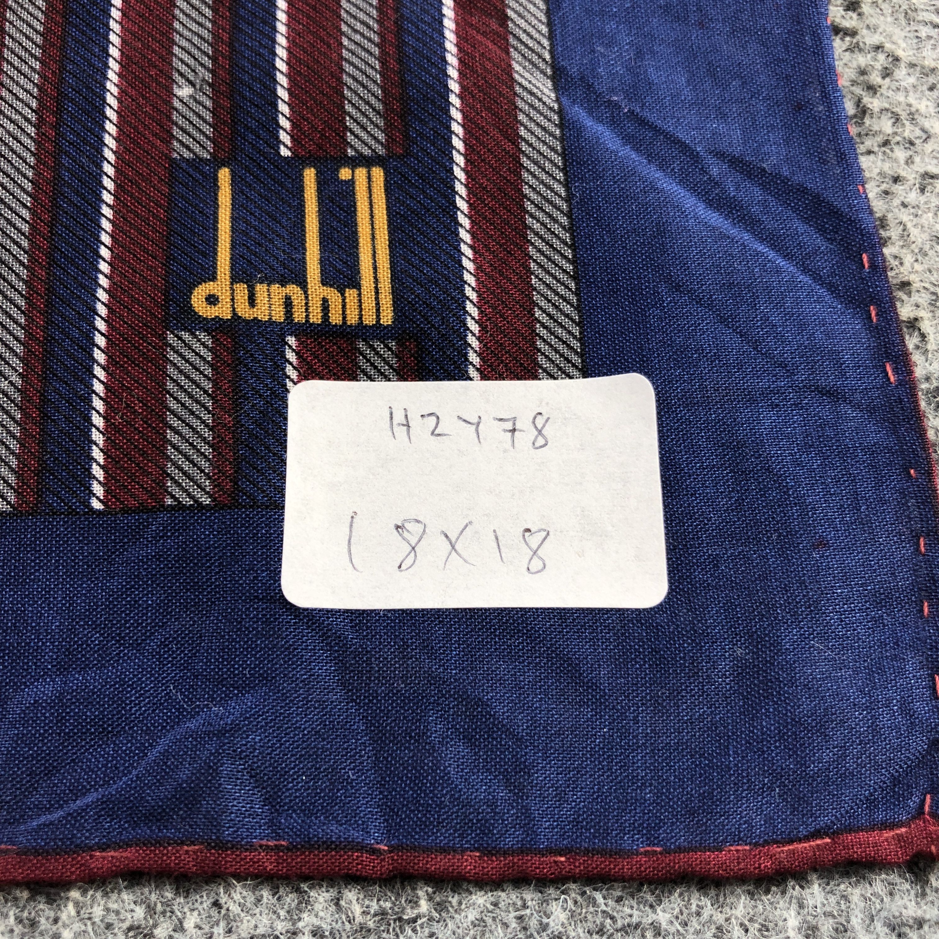 Alfred Dunhill × Vintage Dunhill Handkerchief Neckerchief Bandana H2478 Size ONE SIZE - 7 Thumbnail