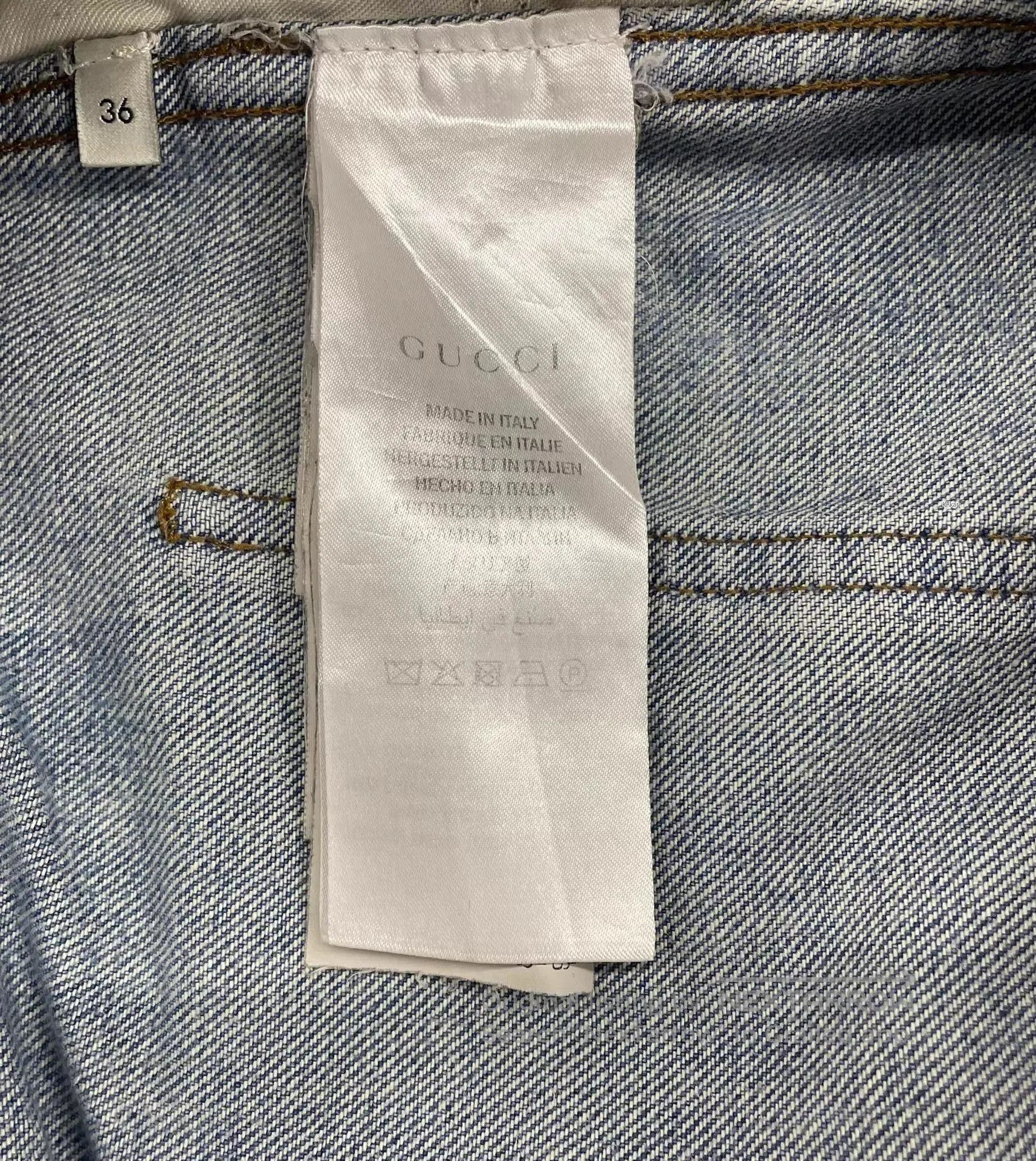 Gucci Blue Denim Jeans with Embroidered Patches Size 36. Size US 36 / EU 52 - 5 Thumbnail