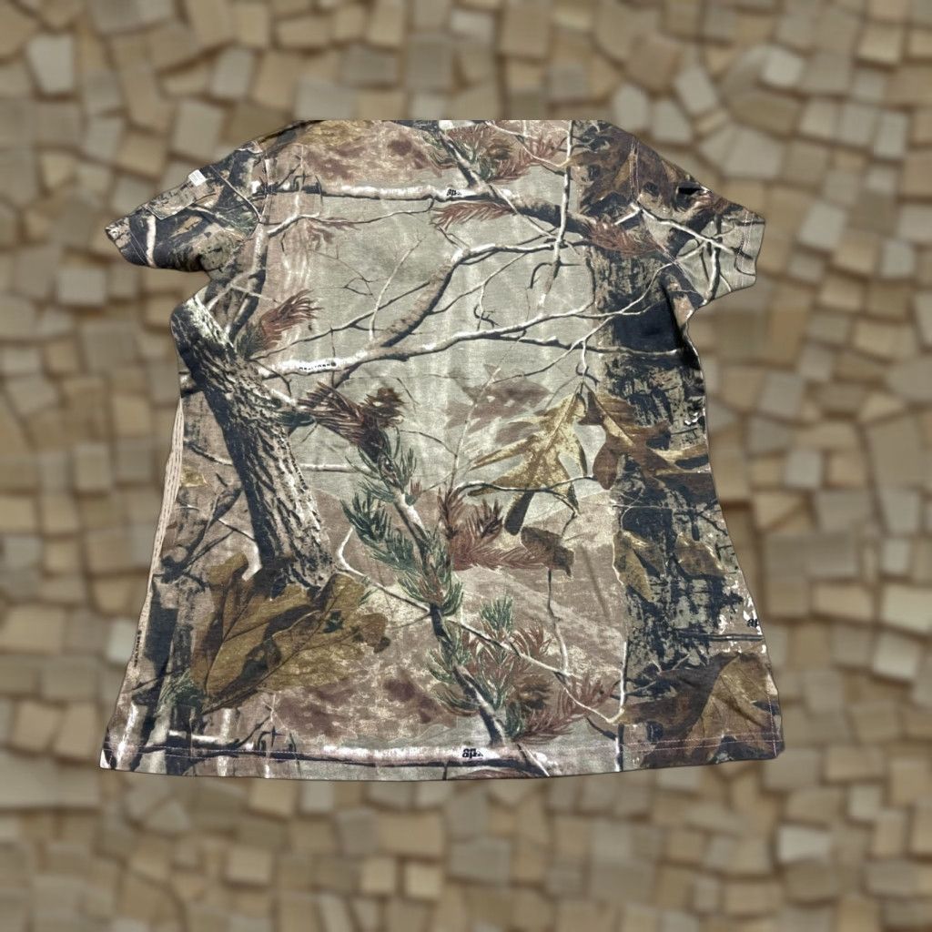 Vintage Gander Mountain Shirt Womens Large Brown Camouflage V-Neck Short Sleeve T-Shirt Modern Casual Size L / US 10 / IT 46 - 1 Thumbnail