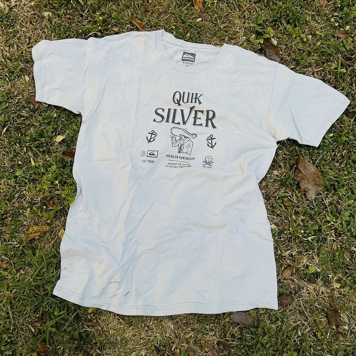 Quiksilver × Vintage Y2K Quik Silver Surf Board Tee Size US L / EU 52-54 / 3 - 1 Thumbnail