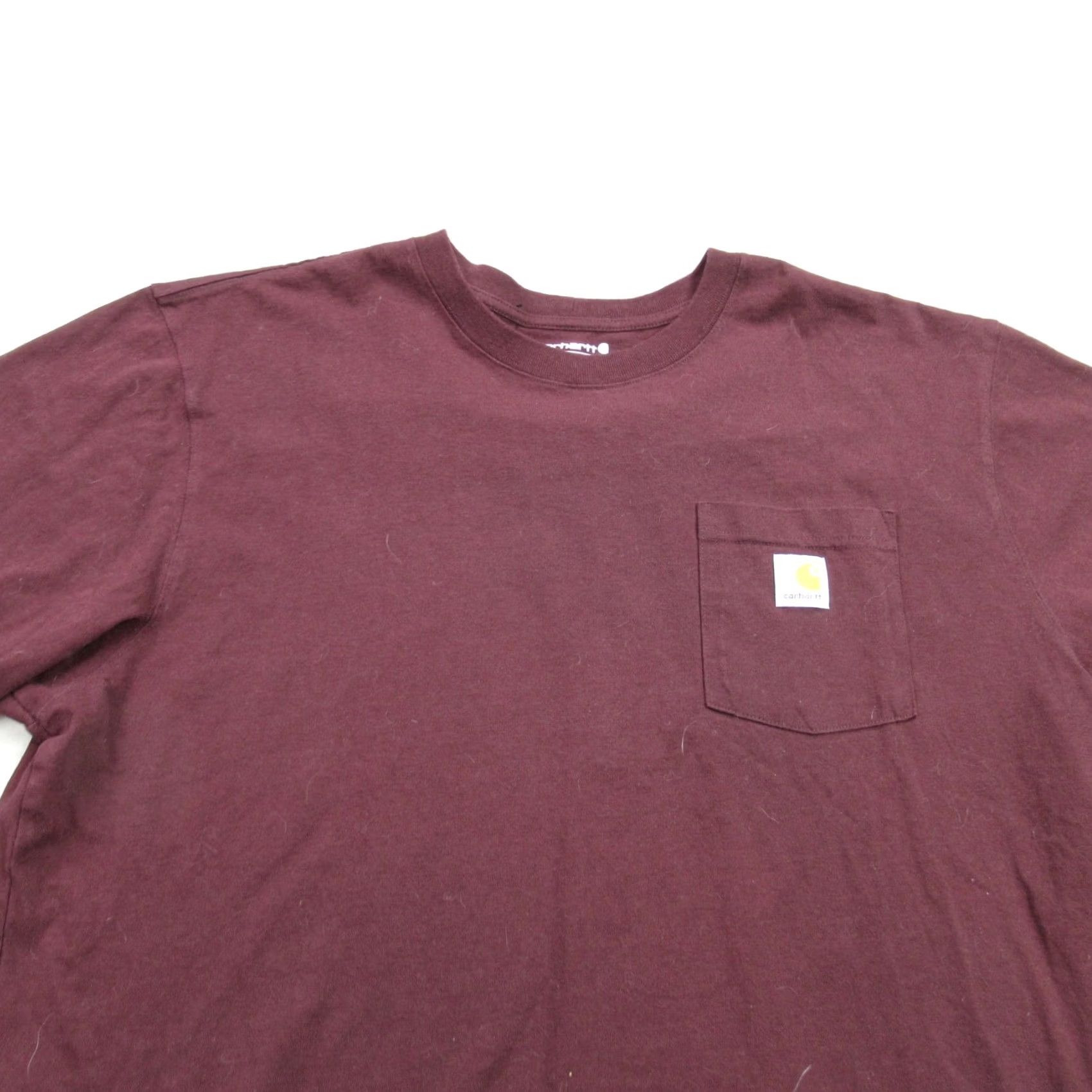 Carhartt Carhartt Mens Shirt XL Burgundy Short Sleeve Crew Neck Loose Lightweight Pocket Size US XL / EU 56 / 4 - 3 Thumbnail