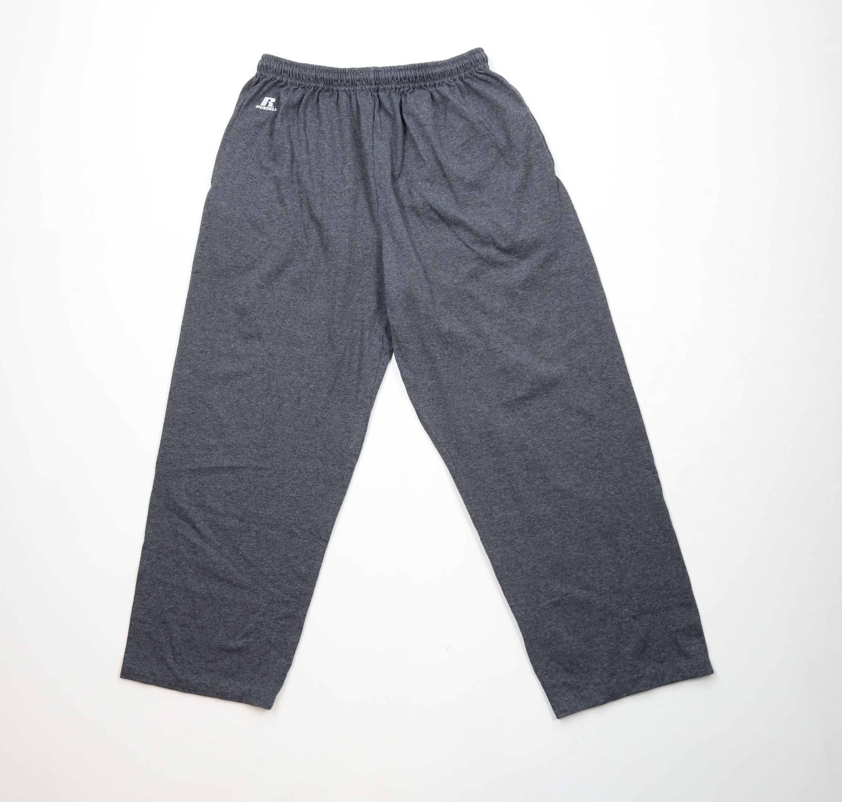 Russell Athletic × Vintage Vintage 90s Russell Athletic Lightweight Wide Leg Pants Gray Size US 34 / EU 50 - 1 Thumbnail