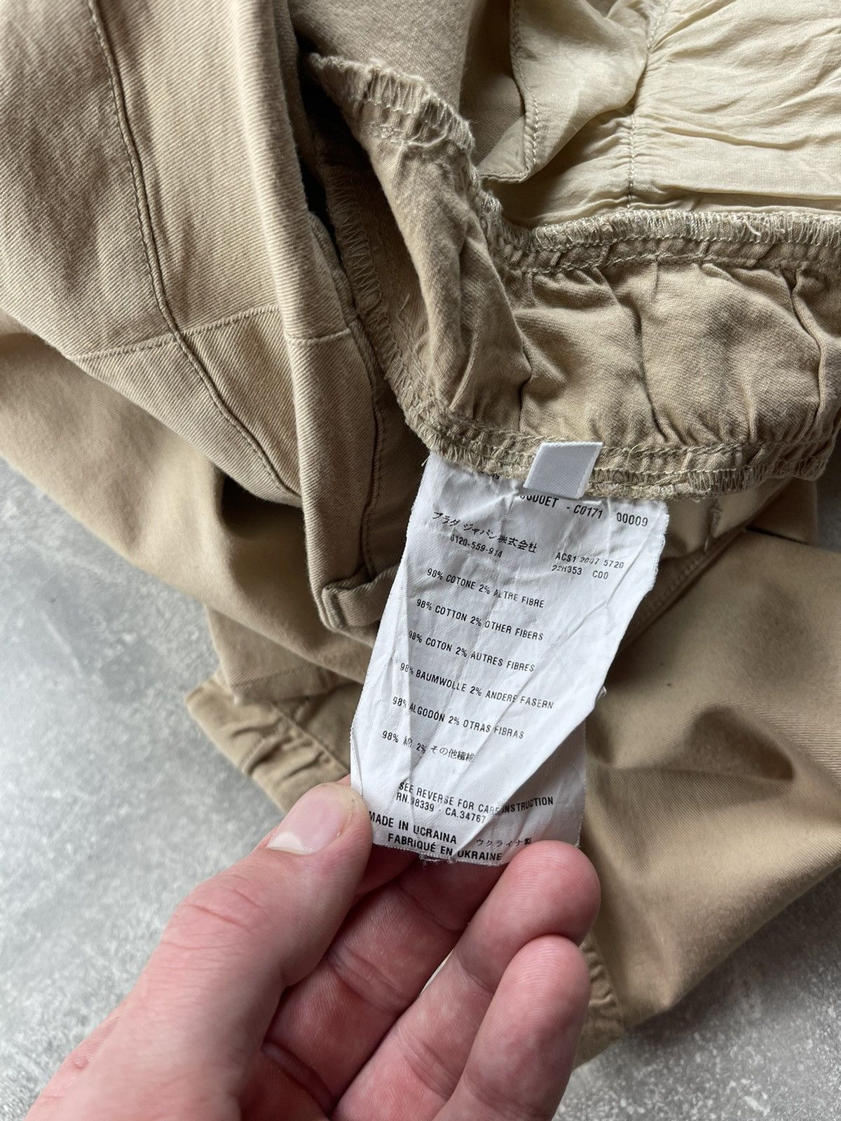 Prada × Vintage Vintage Prada Linea Rossa Y2K Beige Ruffle Slim Pants Size 30" / US 8 / IT 44 - 11 Thumbnail