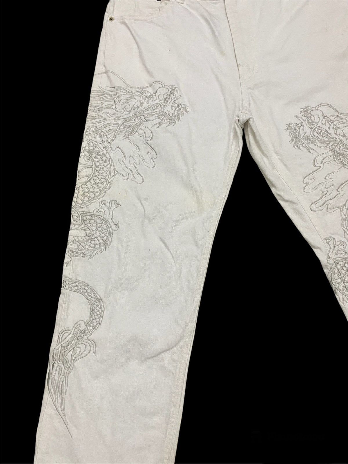 Japanese Brand JAPAN BRAND KARAKURI TAMASHII DRAGON EMBROIDERED BAGGY STYLE Size US 32 / EU 48 - 5 Thumbnail