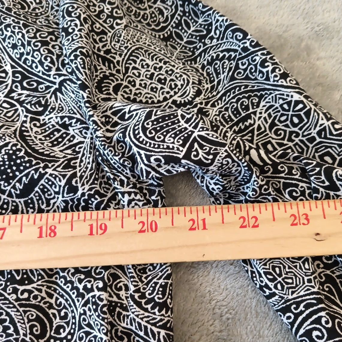 Talbots Talbots Shirt Womens Medium Black Paisley Long Sleeve Button Up Lightweight Regular Cotton Size M / US 6-8 / IT 42-44 - 7 Thumbnail
