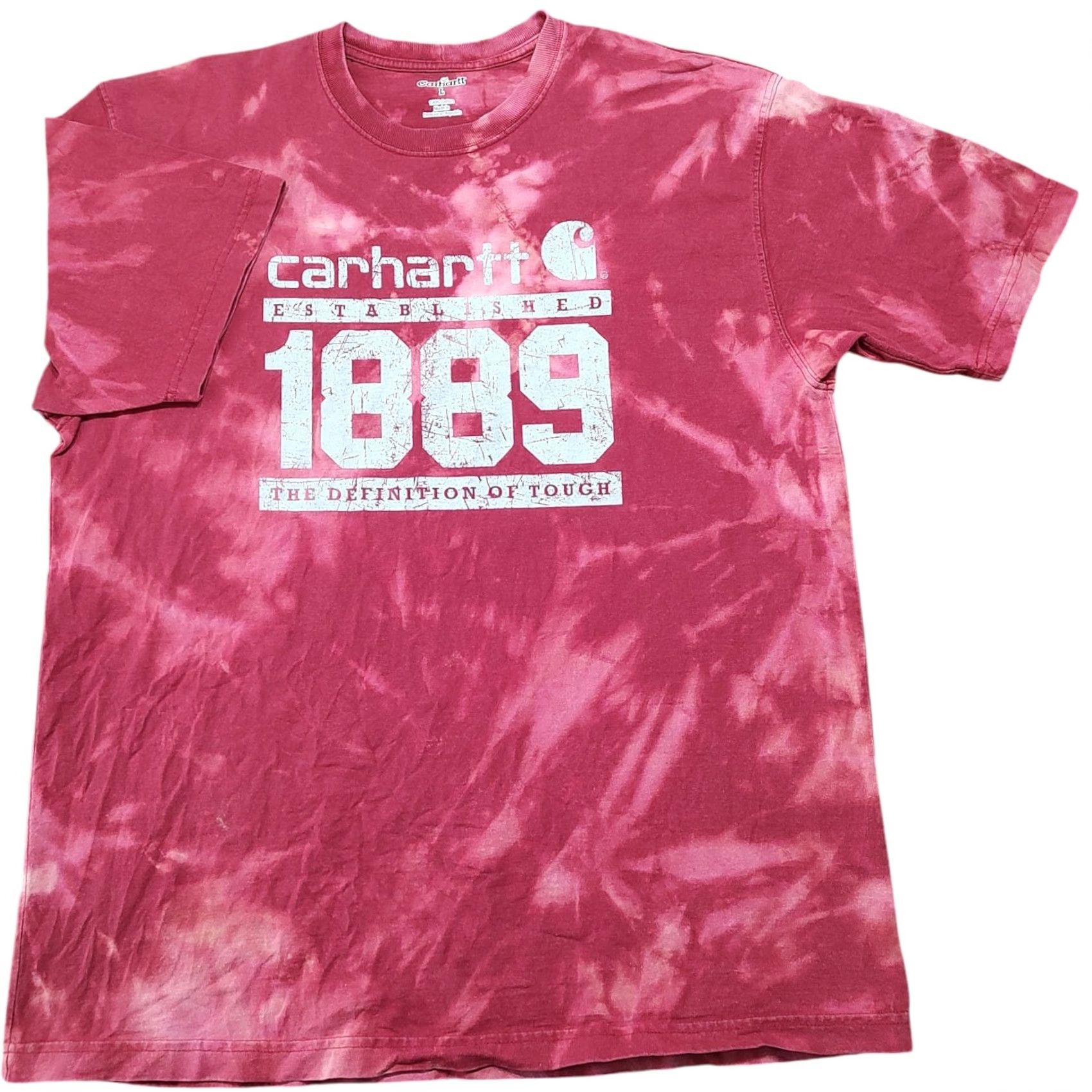 Carhartt Carhartt T Shirt Mens Regular Large Red Tie Dye Acid Wash Logo Graphic 90s Classic Outdoor Size US L / EU 52-54 / 3 - 2 Thumbnail