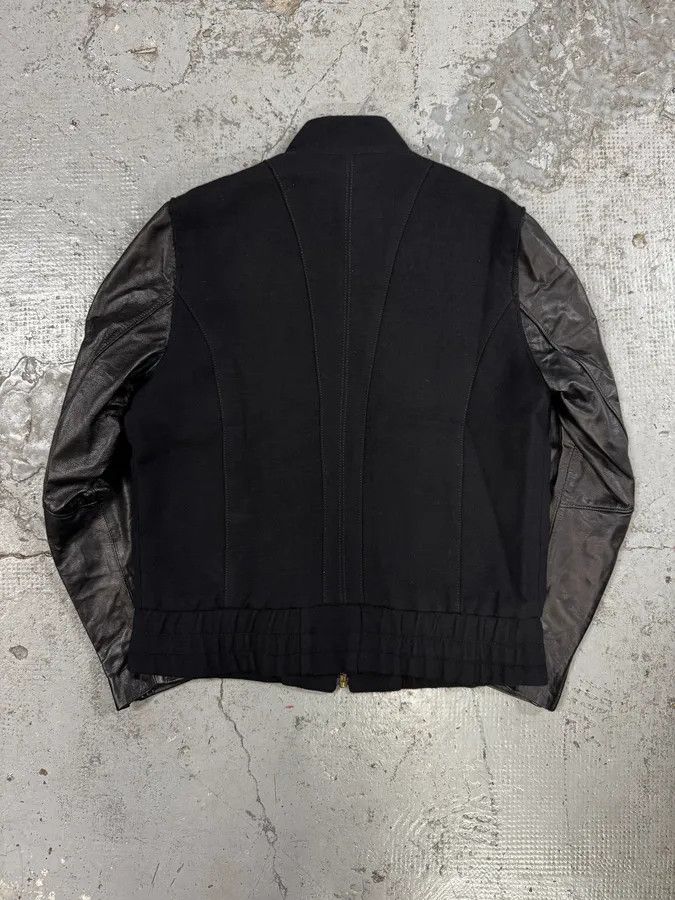 Just Cavalli 2000s Cavalli Black Wool & Leather Multi Zips Jacket Size US M / EU 48-50 / 2 - 4 Thumbnail