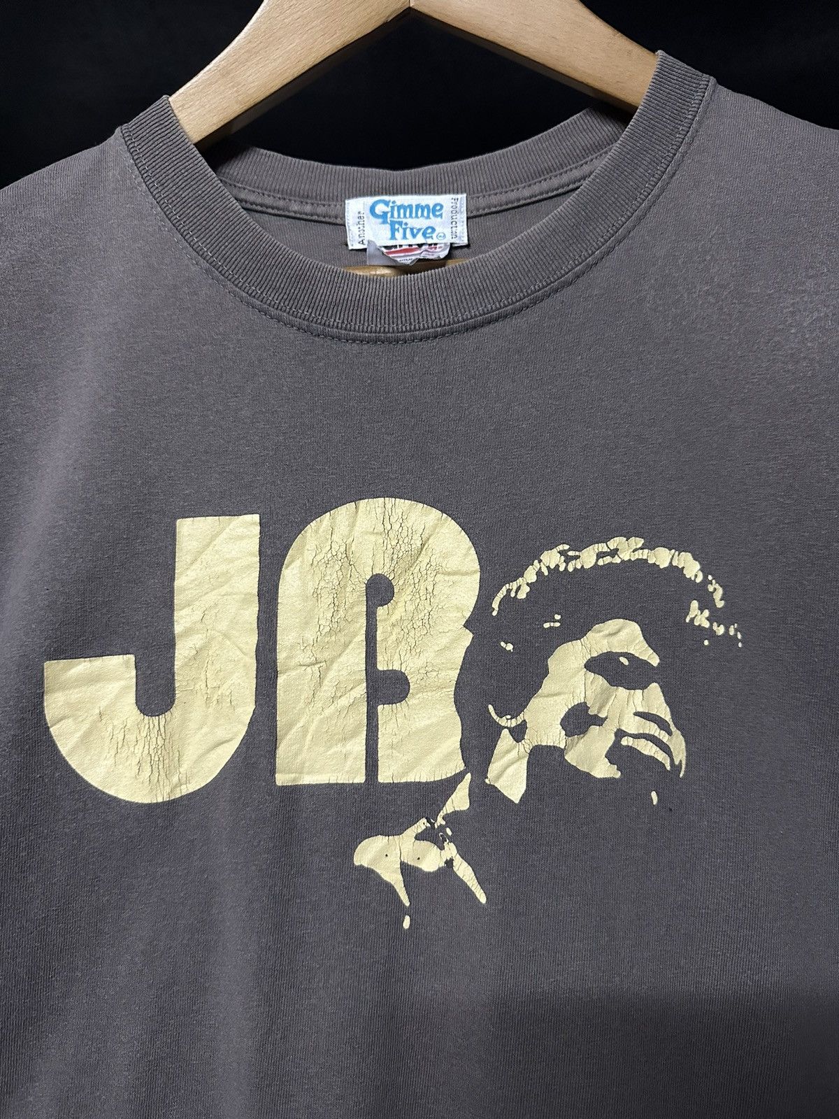 Band Tees × Japanese Brand × Vintage Vintage Gimmy Five James Brown Sun Faded Tee Size US M / EU 48-50 / 2 - 2 Thumbnail