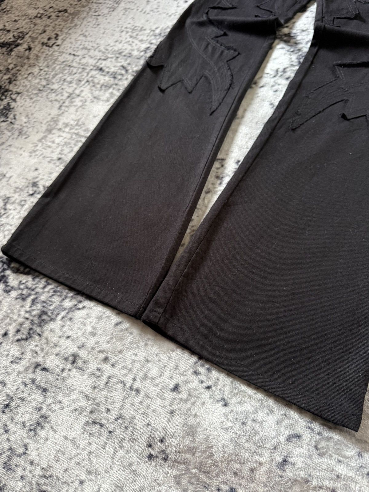 Japanese Brand Amore Pure Jagged Fractured Lightning Studded Flared Jeans Size US 27 - 9 Thumbnail