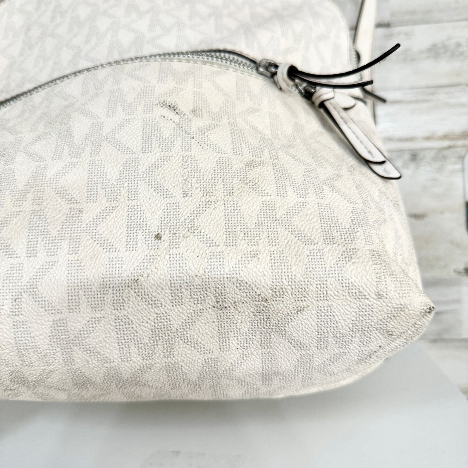 Michael Kors Michael Kors Dallas Medium Slim Backpack MK Soft Sky White Size ONE SIZE - 5 Thumbnail