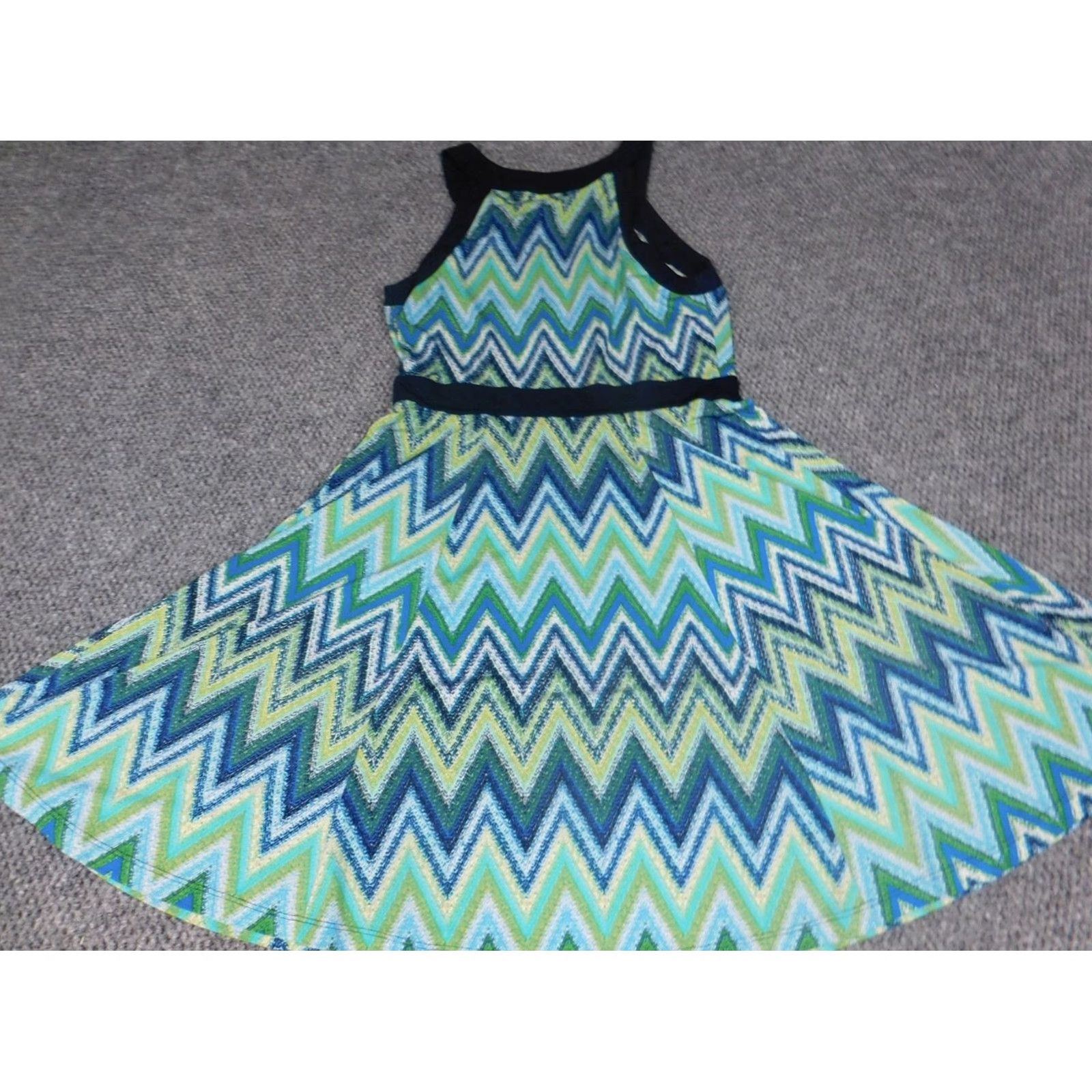 Vintage En Focus Studio Womens Dress A-Line Knee Length Green 5 Sleeveless Round Neck Polyester Rayon Stretch Raglan Sleeve Casual Business Size S / US 4 / IT 40 - 7 Thumbnail