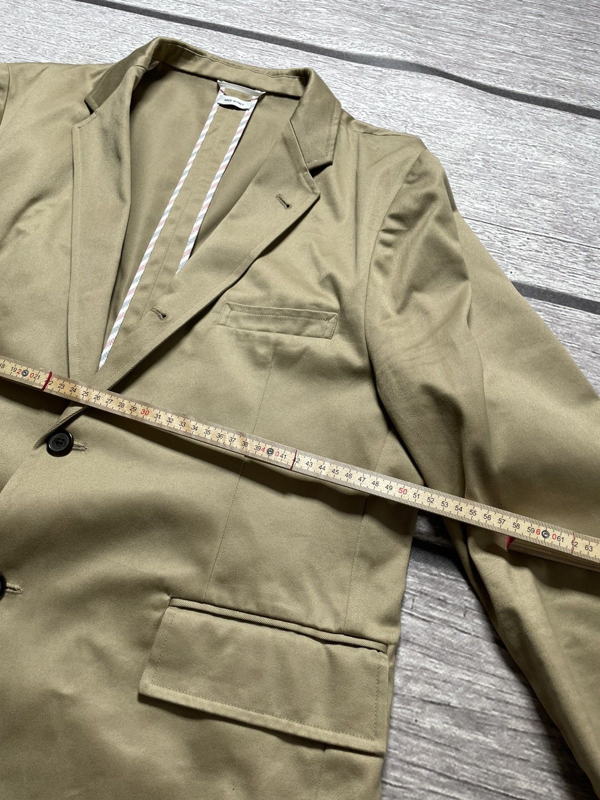 Thom Browne Thom Browne Beige Unconstructed Classic Blazer Size 48R - 16 Thumbnail