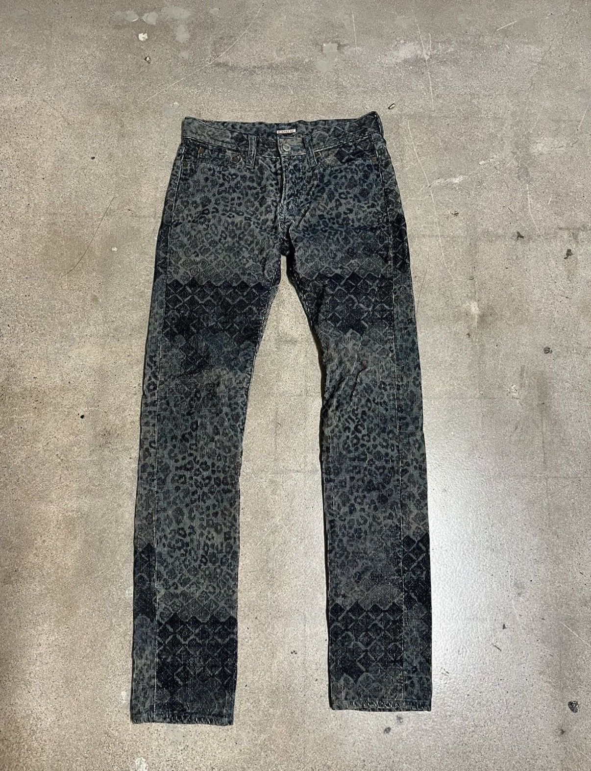Leopard All Over Print Corduroy Pants