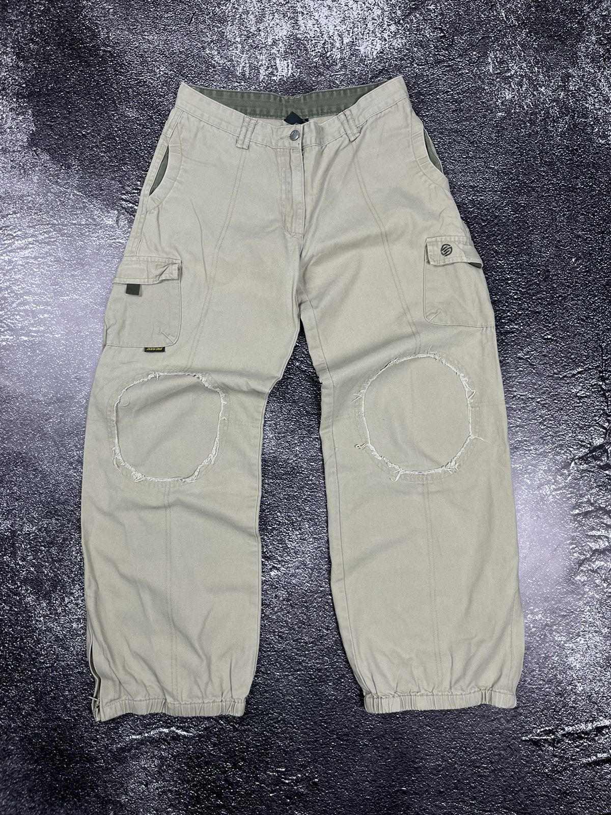 Santa Cruz Skateboards Rare🔥 Santa Cruz Big Logo Vintage Cargo Pants Y2K Jogger Size US 30 / EU 46 - 2 Thumbnail