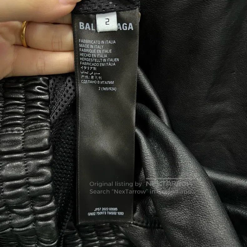 Balenciaga Balenciaga Black Embroidered Logo Leather Jacket Size US M / EU 48-50 / 2 - 3 Thumbnail