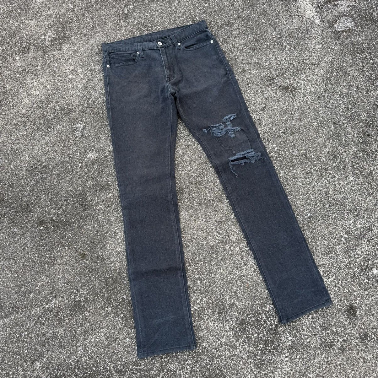 GU VINTAGE GU DENIM SLIM FIT BLACK JEAN PANTS Size US 31 - 2 Thumbnail