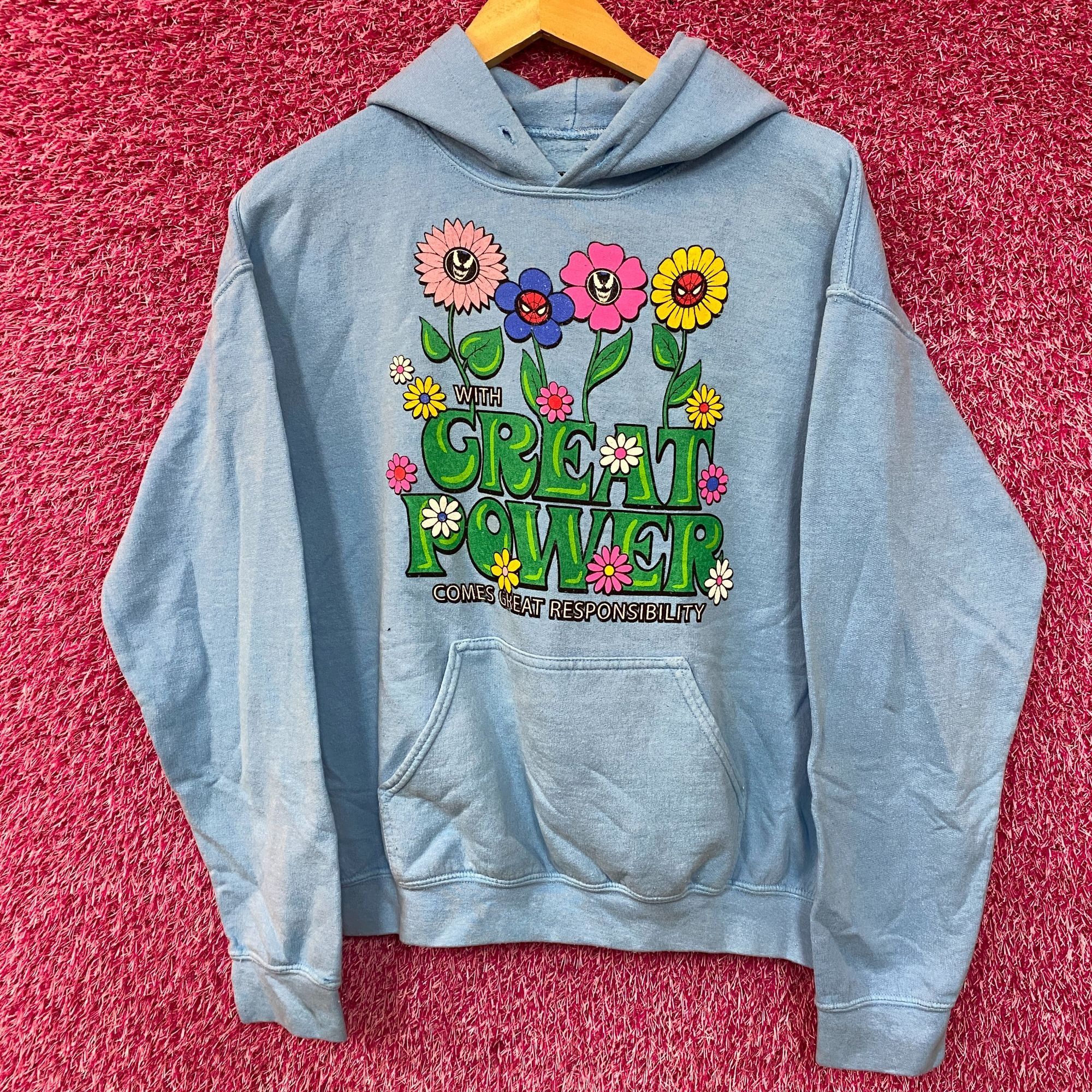Marvel Comics Marvel's Spiderman With Great Power flower hoodie size SM Size US S / EU 44-46 / 1 - 1 Thumbnail