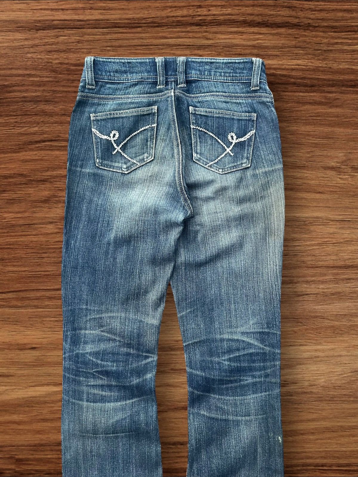 Japanese Brand Vintage Japanese Mud Washed Mid Rise Bootcut Flare Jeans Size 27" / US 4 / IT 40 - 7 Thumbnail