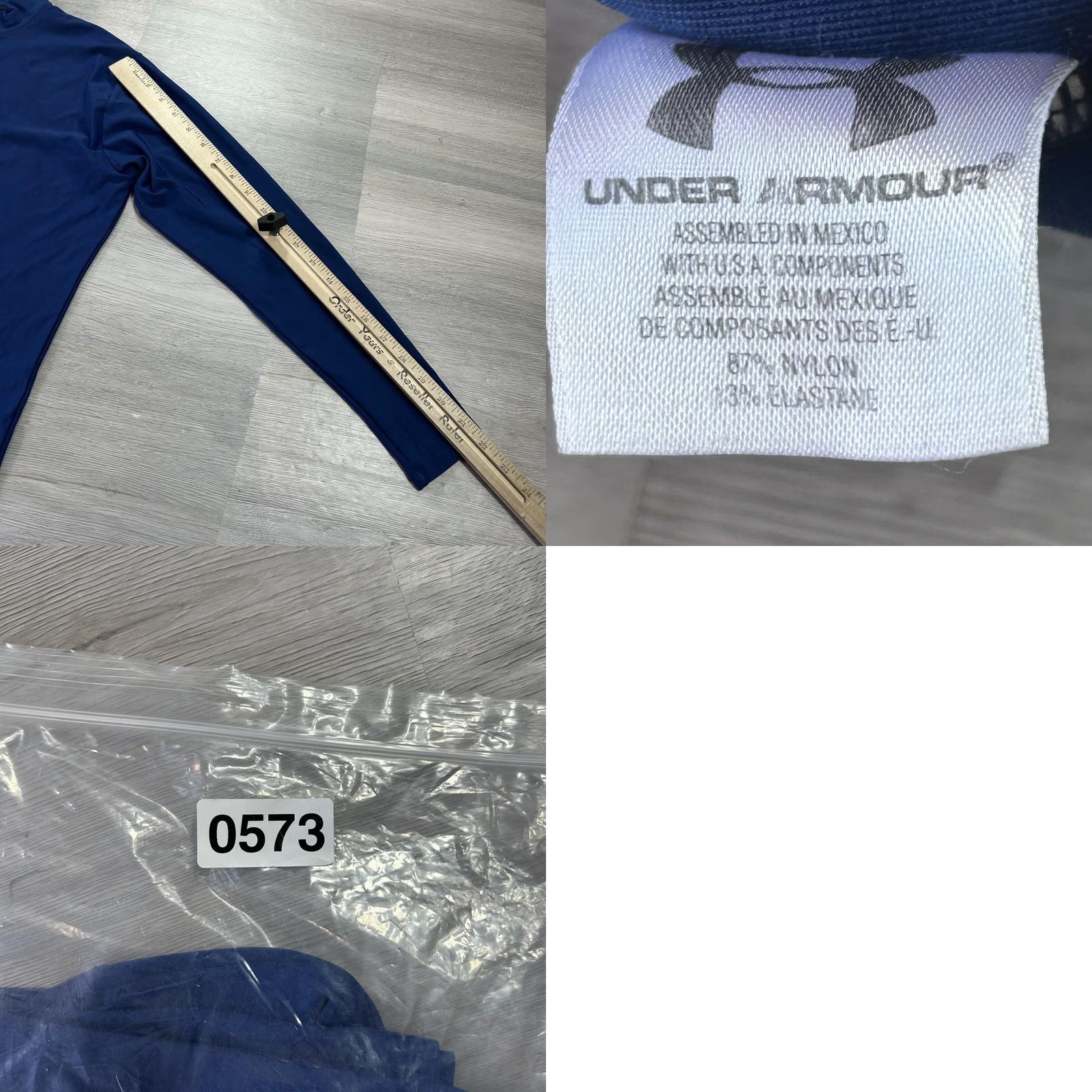Under Armour Under Armour Shirt Mens XL Blue Long Sleeve Mock Neck Training Base Layer Top Size US XL / EU 56 / 4 - 8 Thumbnail