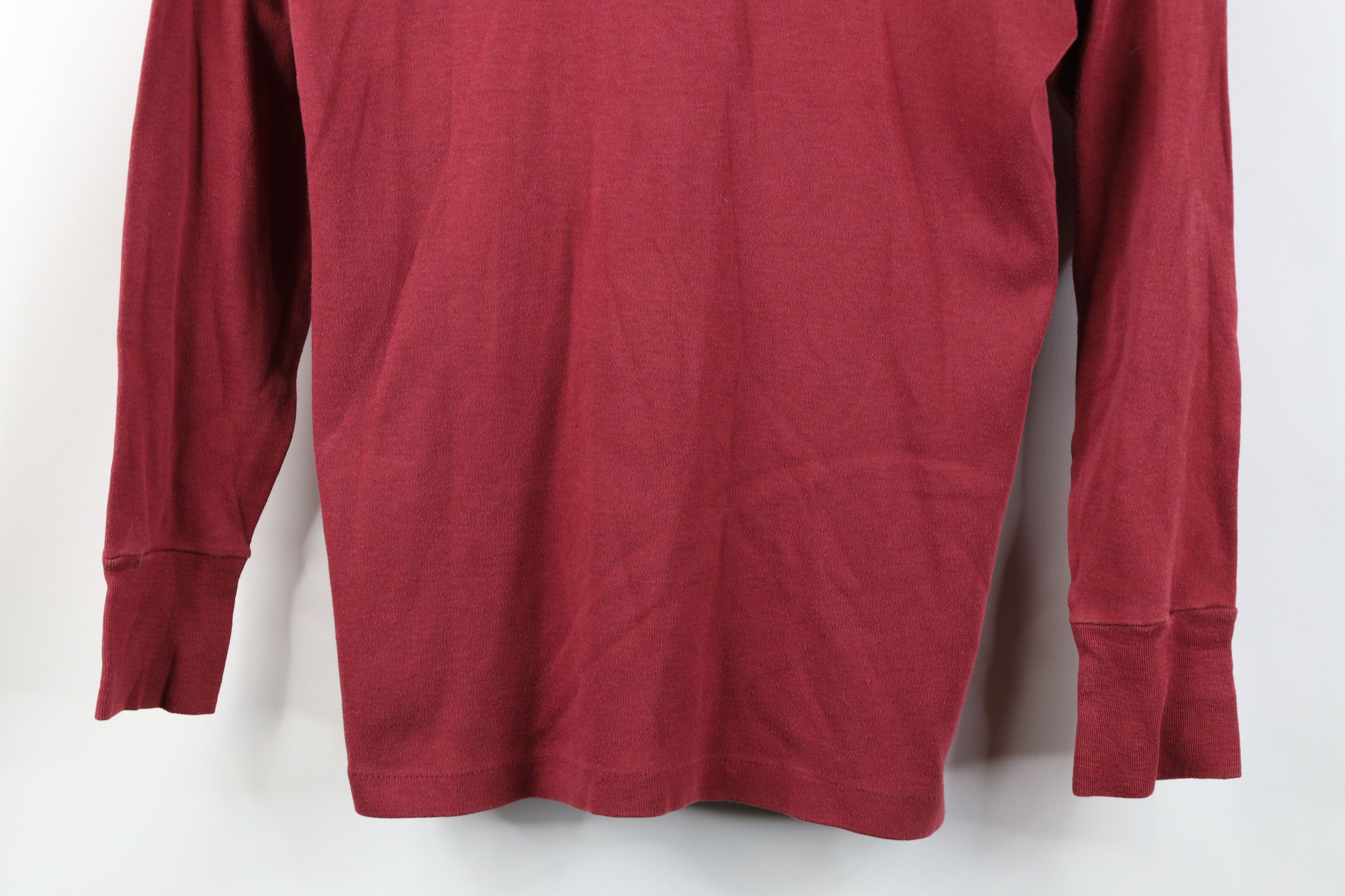 Nike Vintage 70s Nike Mini Swoosh Turtleneck T-Shirt Red USA Size S / US 4 / IT 40 - 3 Thumbnail