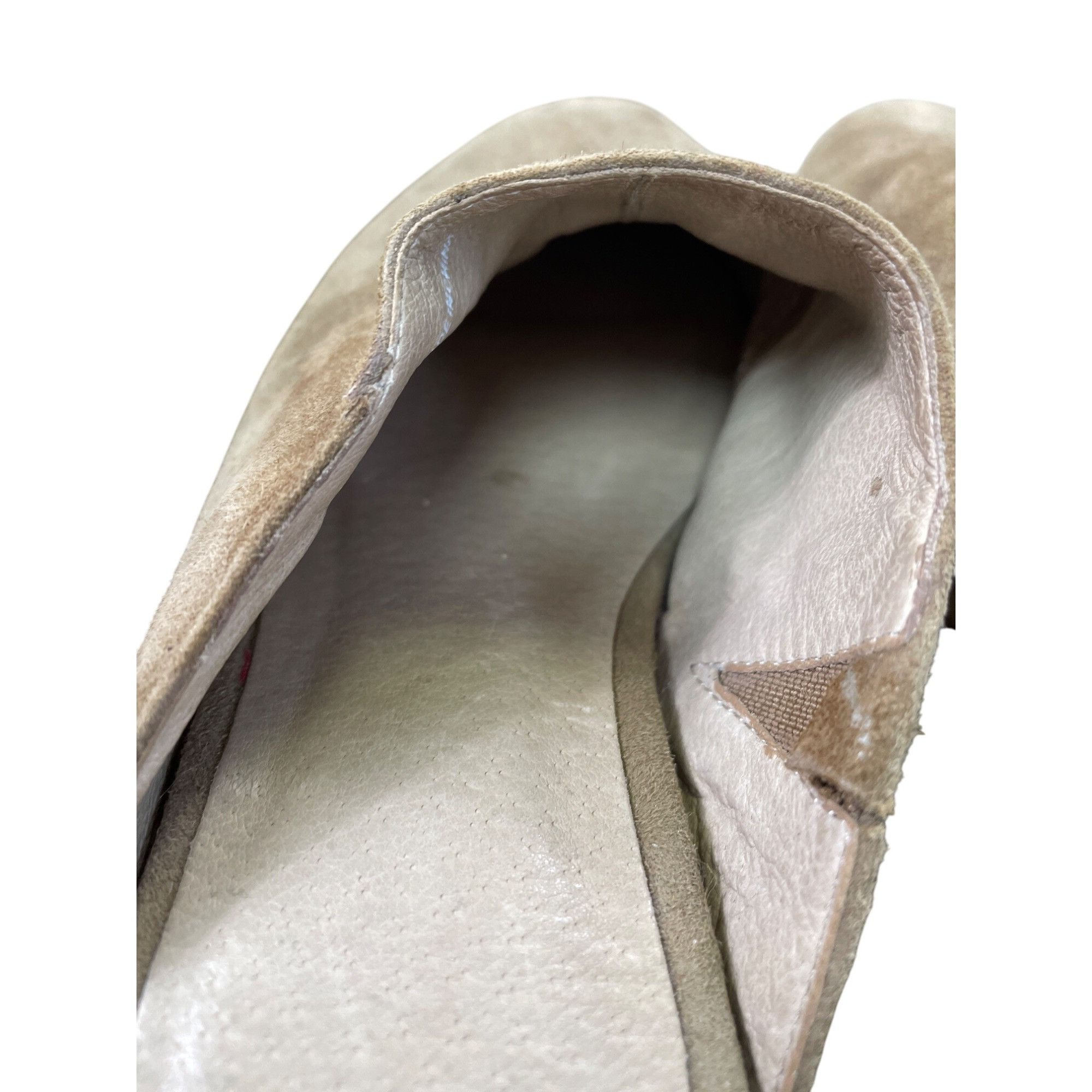 Eileen Fisher Eileen Fisher Womens Tan Suede Block Mules Shoes Size 5 SKU Size US 5 / IT 35 - 8 Thumbnail