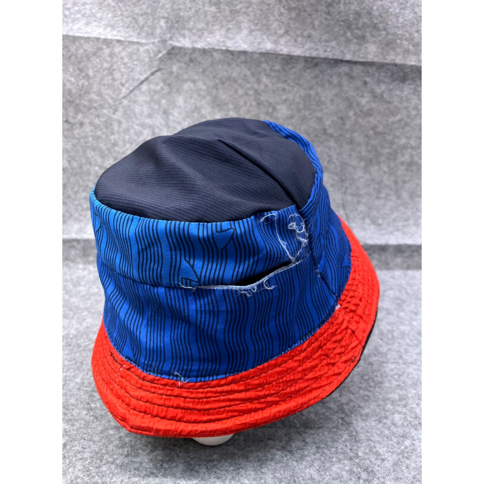 Vintage Sun Bucket Hat Adult One Size Blue Polyester Camp Fish Beach Reversible Size ONE SIZE - 4 Thumbnail