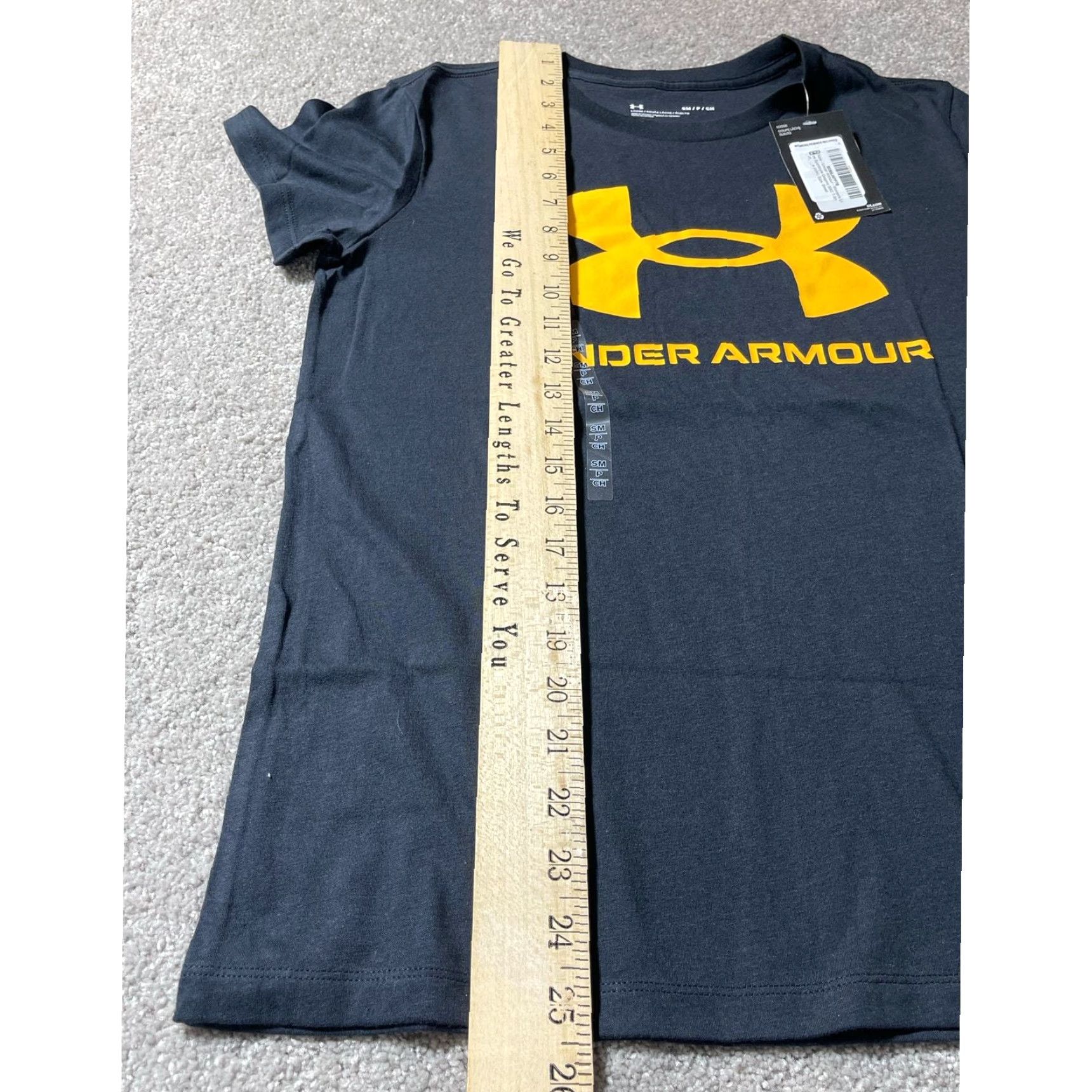 Under Armour Under Armour Shirt Womens S Crew Neck Short Sleeve Black Casual Relaxed Jersey Cotton Blend Pullover T-Shirt Size S / US 4 / IT 40 - 4 Thumbnail