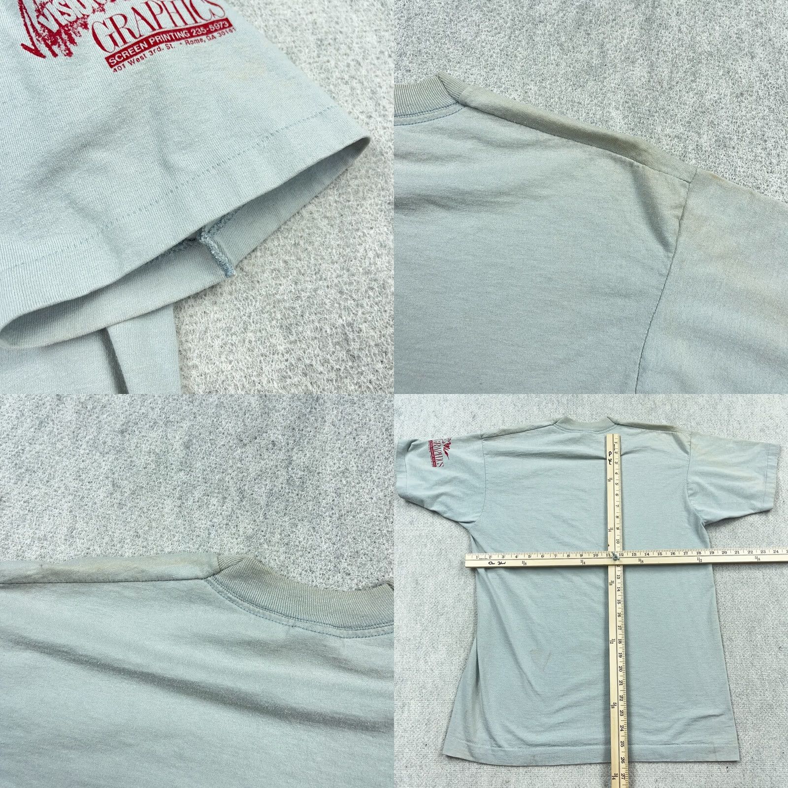 Vintage VINTAGE Screen Stars Shirt Men Large Gray Teacher Tee Single Stitch 80s 90s Worn Size US L / EU 52-54 / 3 - 9 Thumbnail