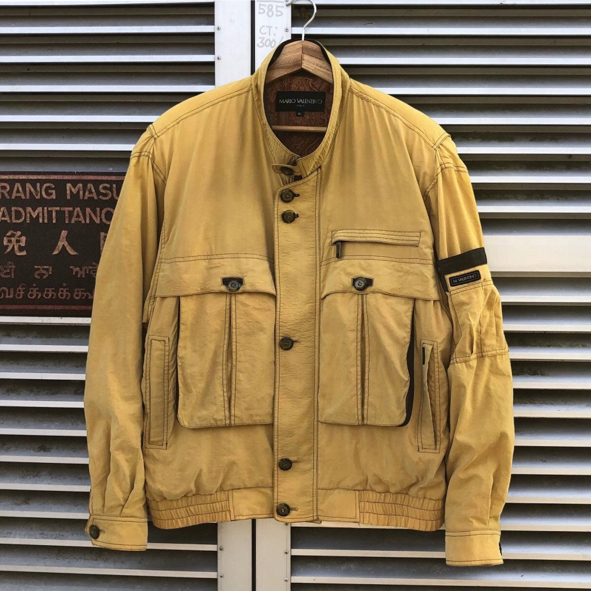 Mario Valentino Vintage Mario Valentino Italy Sun Faded Bomber Jacket Size US L / EU 52-54 / 3 - 1 Thumbnail