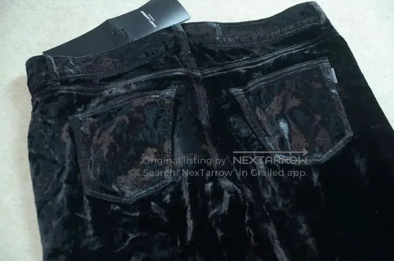 Hedi Slimane Saint Laurent SLP Black Velvet Casual Pants. Size US 30 / EU 46 - 5 Thumbnail