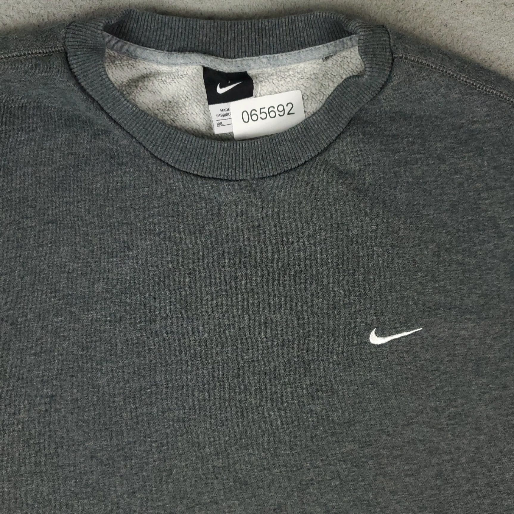 Nike Nike Sweater Mens 2XL Gray Fleece Pullover Crew Sweatshirt Size US XXL / EU 58 / 5 - 2 Thumbnail