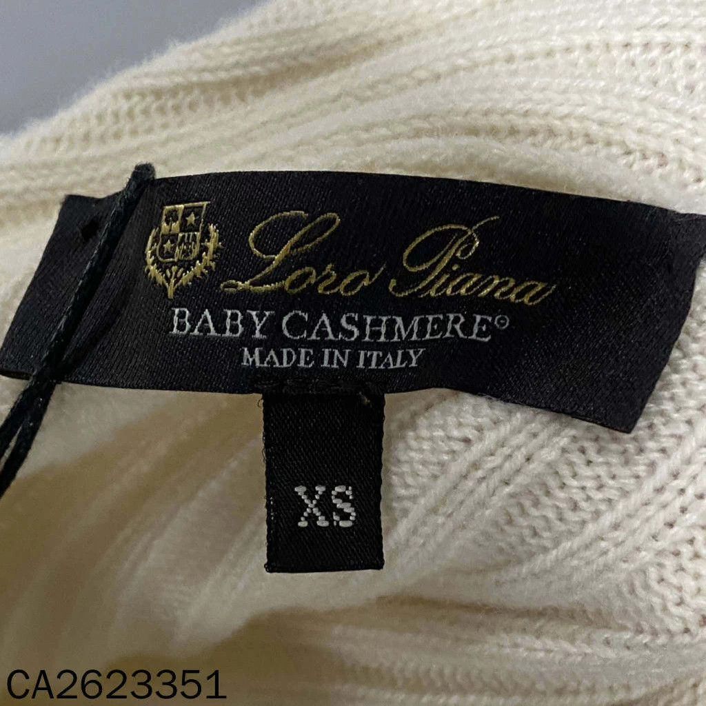 Other Loro Piana White Asym Collar L/S Sweater XS Size XS / US 0-2 / IT 36-38 - 5 Thumbnail