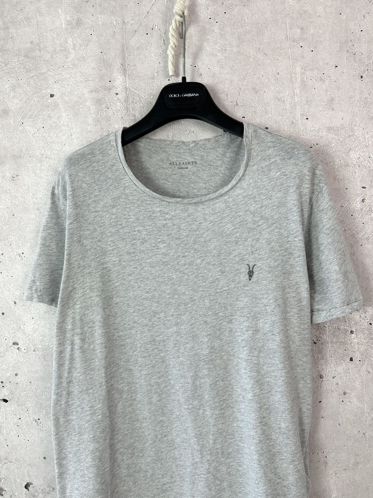 Allsaints × Vintage AllSaints Cotton Tonic Crew Neck Grey Men’s T-shirt Size US M / EU 48-50 / 2 - 2 Thumbnail