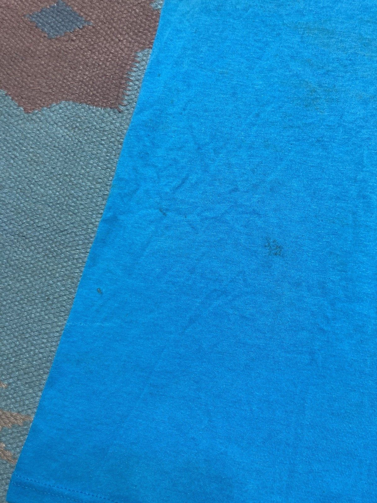 Vintage Vintage 80s pocket t shirt blank teal blue muscle soft M Size US M / EU 48-50 / 2 - 2 Thumbnail