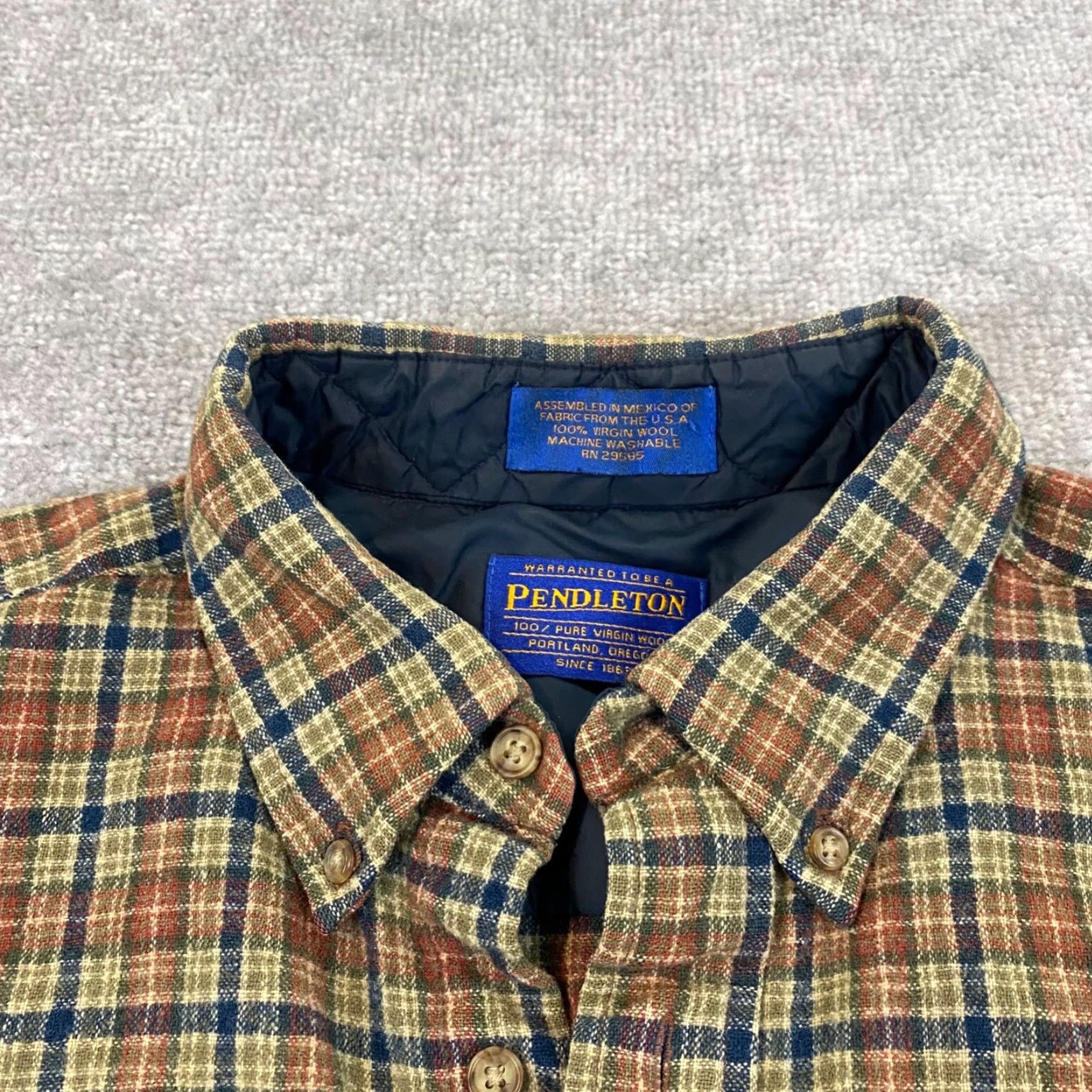 Pendleton VINTAGE Pendleton Mens Shirt XL Brown Plaid Wool Button-Down Casual Outerwear Size US XL / EU 56 / 4 - 2 Thumbnail