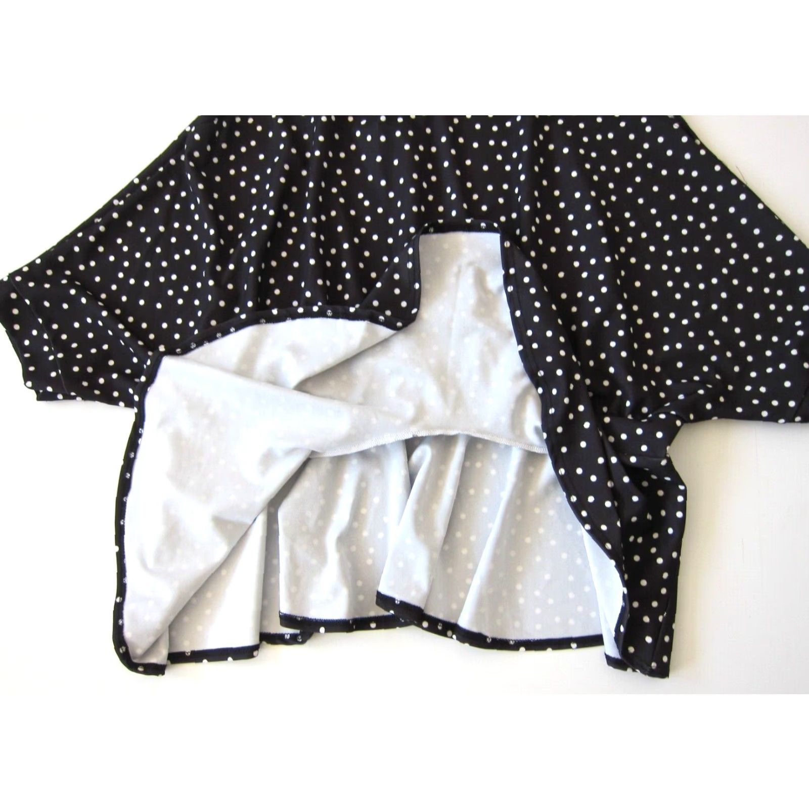 Boohoo NWT Boohoo Black White Polka Dot High Neck Cold Shoulder Blouse Plus 24 Size 4XL / US 24-26 - 6 Thumbnail