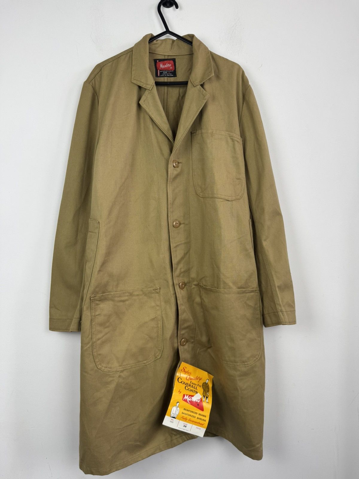 Le Laboureur Vintage Maxbro Coverall Coat Sanforized Shrunk Workwear Size US L / EU 52-54 / 3 - 1 Thumbnail