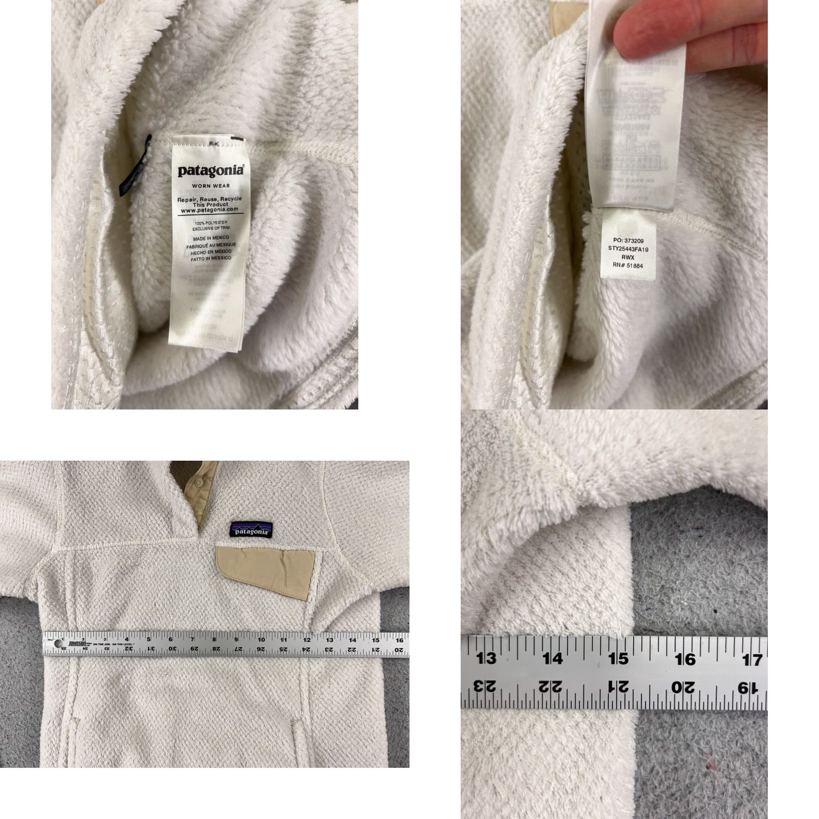 Patagonia Patagonia Sweater Womens XS White Re-Tool Snap-T Pullover Polyester Mock Neck Long Sleeve Pullover Casual Outdoor Logo Vintage: No Womens, Size XS Size XS / US 0-2 / IT 36-38 - 8 Thumbnail