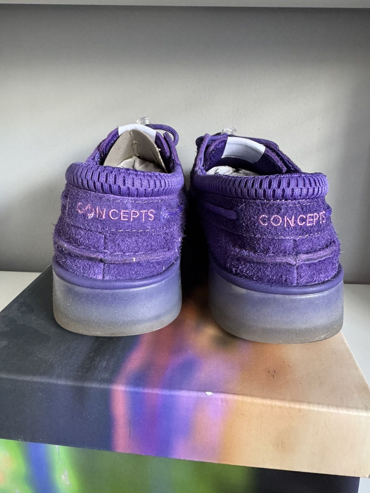 Sperry Concepts x Sperry 3-Eye Purple Suede Boat Shoes Size US 8 / EU 41 - 9 Thumbnail