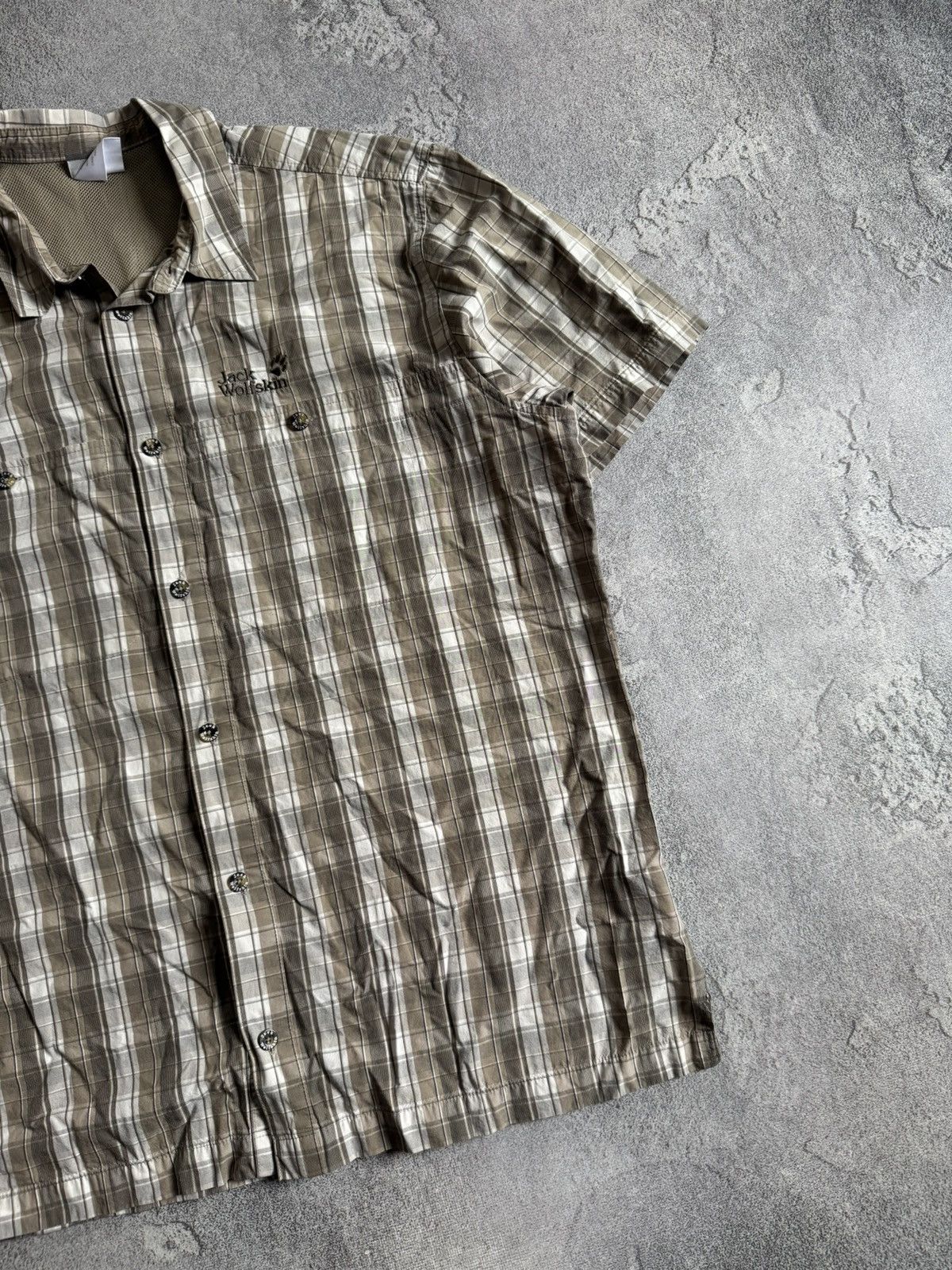 Jack Wolfskin Jack Wolfskin L/XL chekered shirt button up outdoor polo 👕 Size US L / EU 52-54 / 3 - 9 Thumbnail