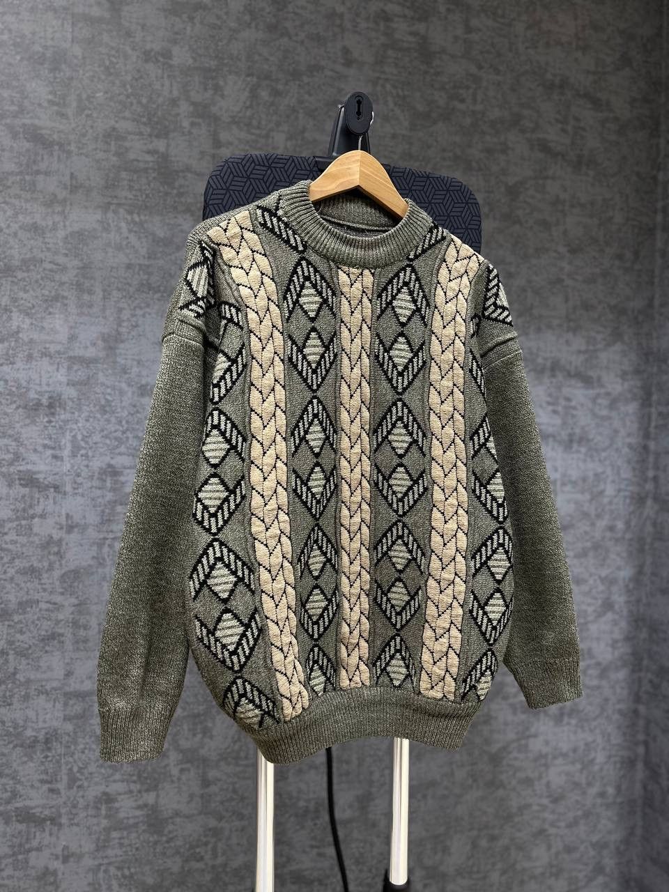 Coogi × Vintage Vintage Avant Garde Coogi Style Knit Sweater Green Size US M / EU 48-50 / 2 - 5 Thumbnail