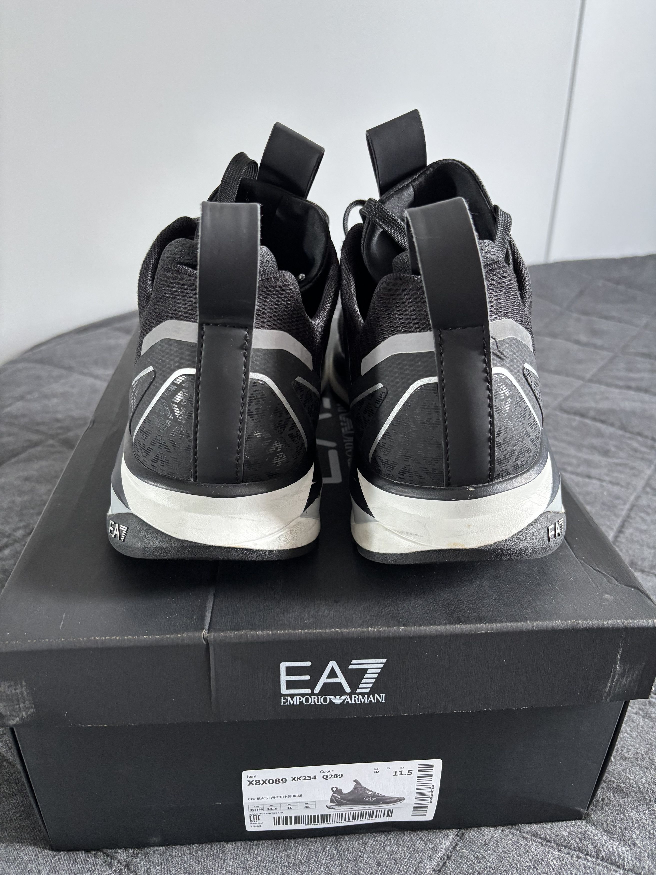 Emporio Armani EA7 EMPORIO ARMANI X8X089 trainers Black Size US 11.5 / EU 44-45 - 5 Thumbnail